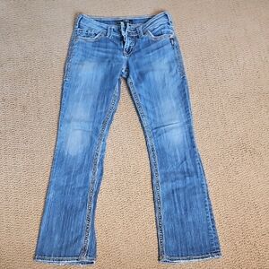 Silver Jeans Women's Faded Blue Bootcut Jeans